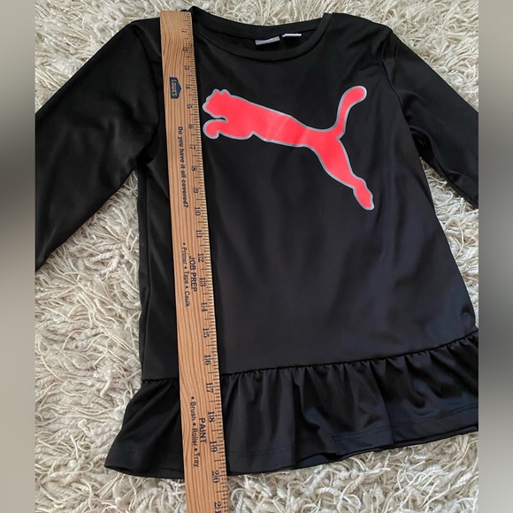 "PUMA" Black Hot Pink Logo Girls Sleeve Dri-fit Athletic SHIRT TOP SIZE M(10/12 - Picture 6 of 10